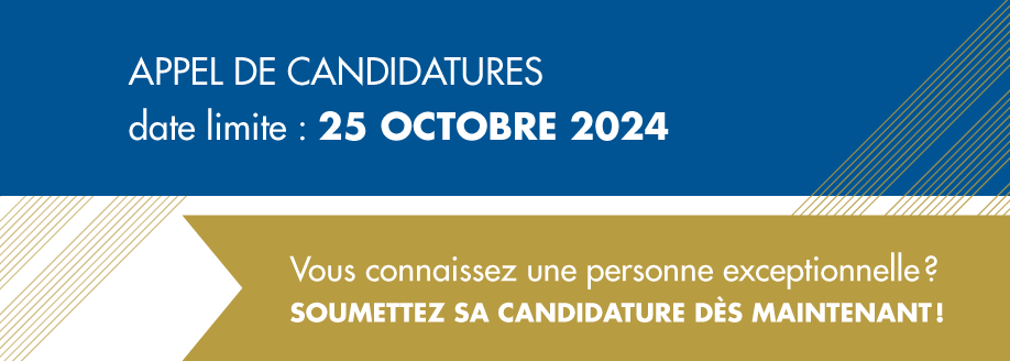 Appel de candidatures du 3 septembre au 25 octobre 2023.